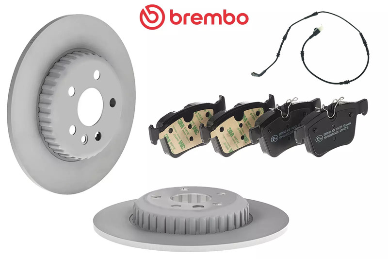BREMBO BRAKE DISCS PADS REAR SENSOR FOR RANGE ROVER EVOQUE 19- P300e D200