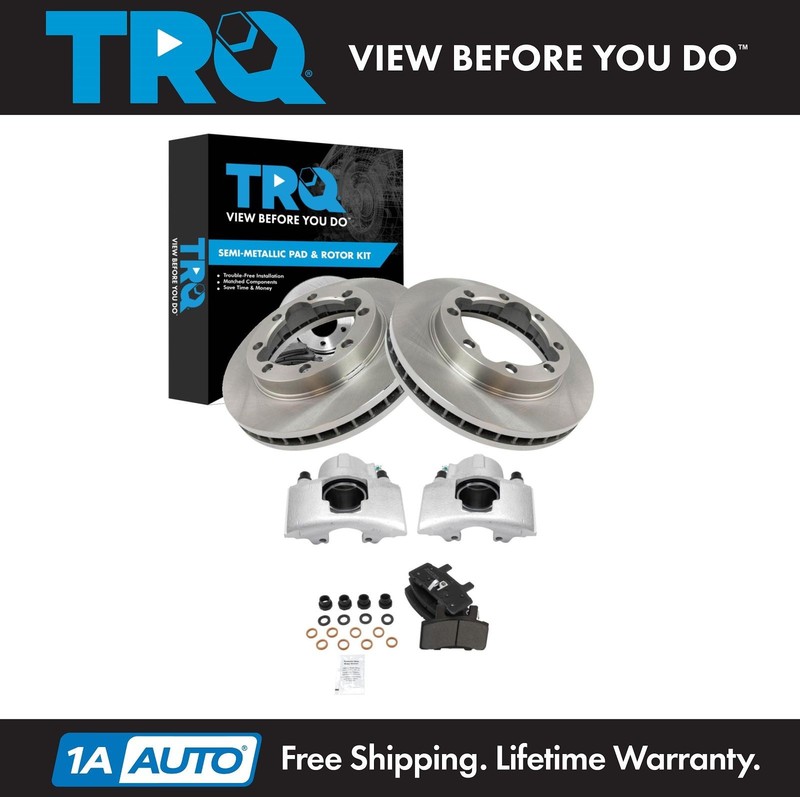 TRQ Brake Pad & Rotor Kit Semi-Metallic Fits 1997-1997 Dodge Ram 2500