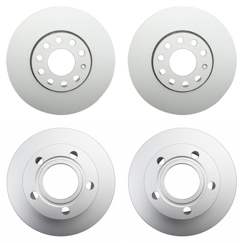 Hella Front 288mm & Rear 245mm Brake Rotors Kit For Volkswagen Passat FWD 02-05