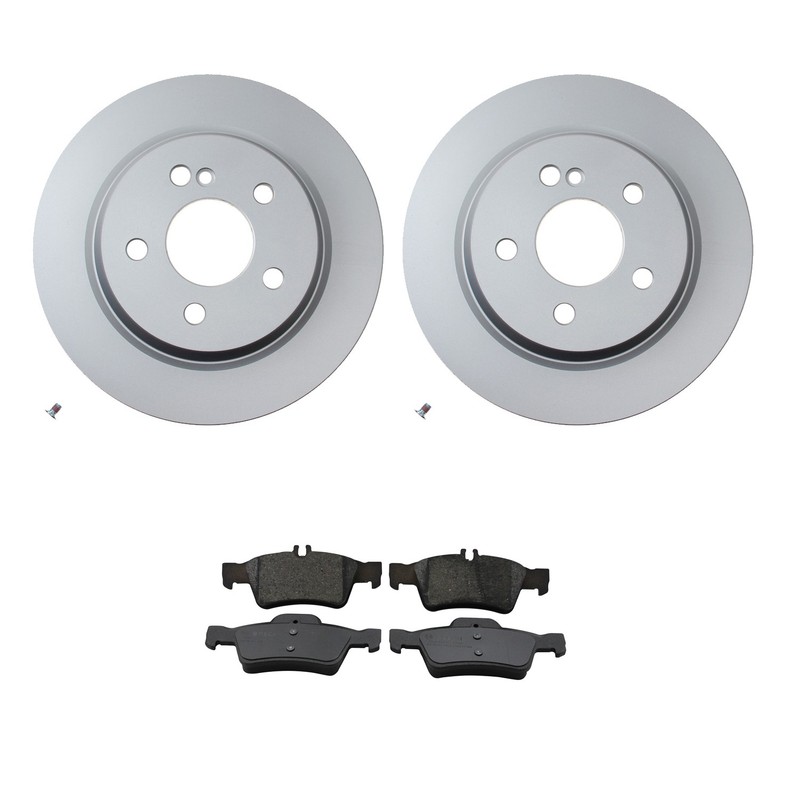 Hella Rear Rotors Bosch QuietCast Ceramic Disc Brake Pads Kit For W211 E350 E550