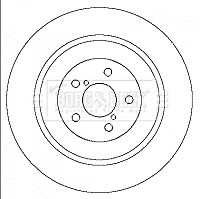 Borg & Beck Rear 1x Brake Disc Fits Subaru Impreza 2001-2004 2.0 26700FE000 gallery