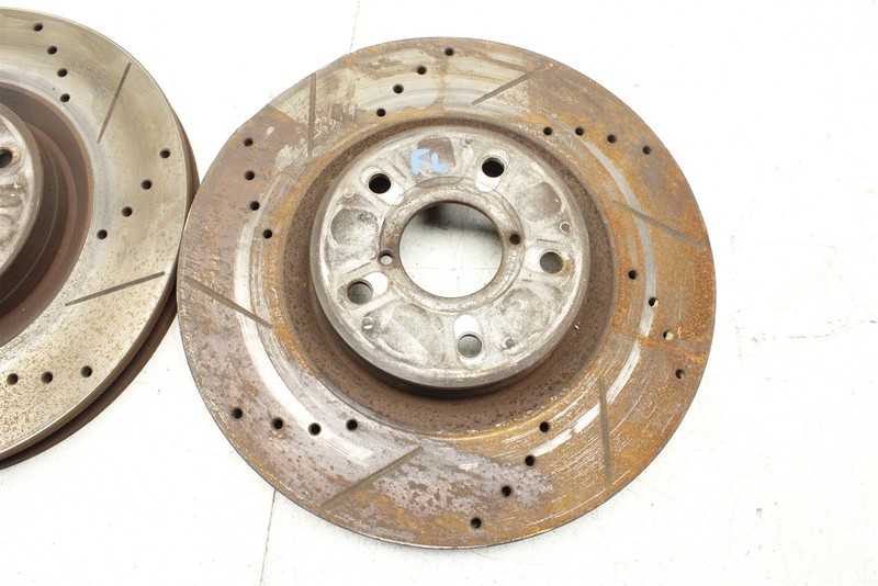 Front Slotted Brake Disc Rotors Aftermarket For 2016 Subaru WRX 15-21 gallery