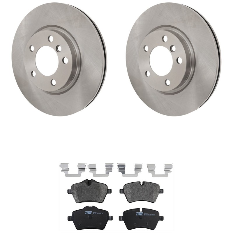 KIT-072924-3954 TRW Brake Disc and Pad Kits 2-Wheel Set Front for Cooper Paceman