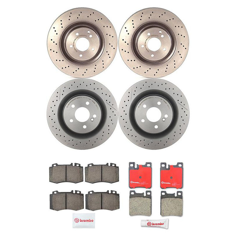 Brembo Front Rear Brake Kit Drilled Disc Rotors Ceramic Pads Sensor For MB R171 gallery