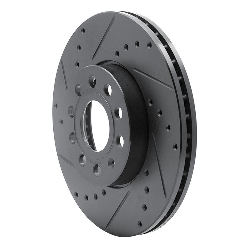 For Volkswagen Rabbit 2006 07 08 2009 Rotor Set | Drilled And Slotted | Black gallery