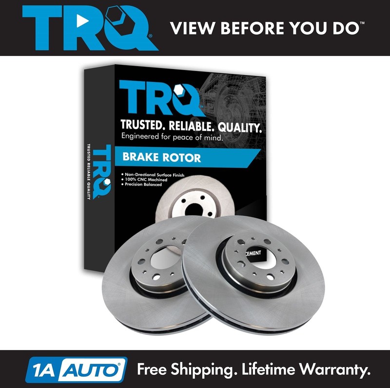 TRQ Front Brake Rotors Set For 2003-2013 Volvo XC90