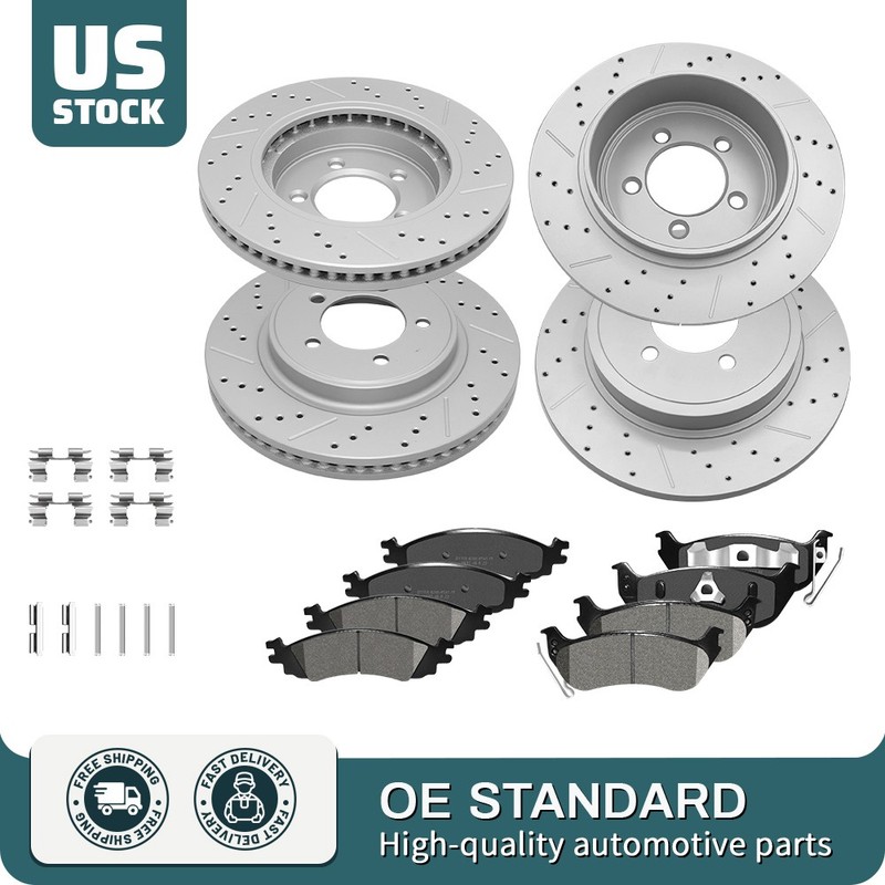 305mm Front 301mm Rear Disc Rotor Brake Pads For Explorer Sport Trac Mountaineer