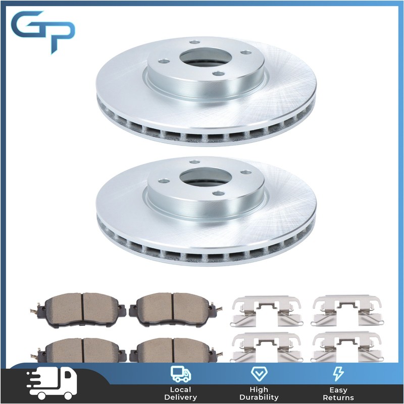 Front Brake Disc and Pad Kit D2038 For Nissan Kicks 2018-2022 Versa 2020-2022 6x gallery