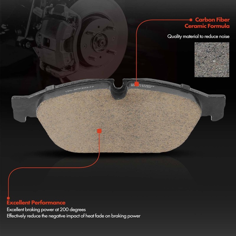 6x Front Drilled Rotors & Ceramic Brake Pad for Audi A6 Quattro A8 Quattro S7 A6 gallery