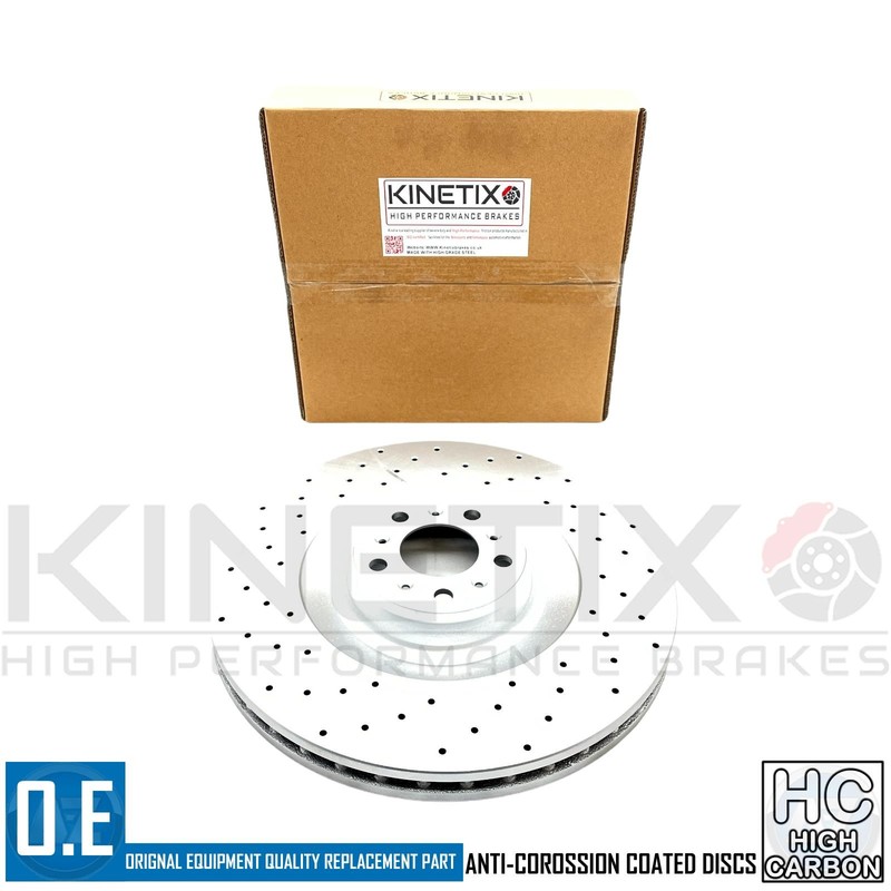 FOR BENTLEY CONTINENTAL FLYING SPUR 6.0 FRONT DRILLED BRAKE DISCS PAIR 405mm gallery