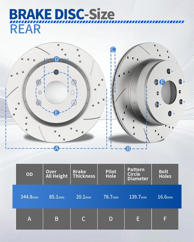 330mm Front and 345mm Rear Brake Rotors Pads Fit for Chevrolet Silverado 1500 gallery