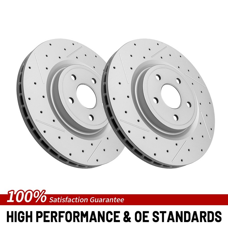 Front Drilled Disc Brake Rotor For 2012-2020 Jeep Grand Cherokee Dodge Durango