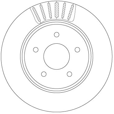TRW DF6789 Brake Disc for Nissan, Renault