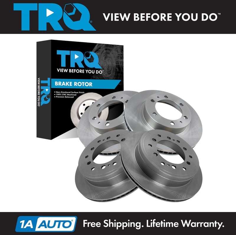 TRQ Front & Rear Brake Rotors Set Fits 2010-2014 Toyota FJ Cruiser