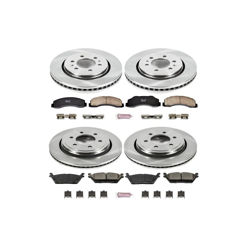 KOE6803 Powerstop Brake Disc and Pad Kits 4-Wheel Set Front & Rear for F-150 gallery