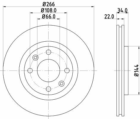 For Peugeot - Partner 2000-2008 Front 266mm Brake Discs and Pads Tapy gallery