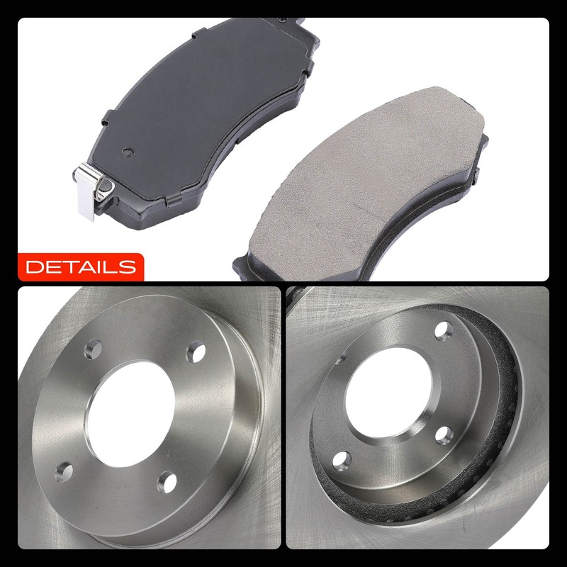 A-Premium Front Disc Brake Rotors & Ceramic Pads for Nissan Sentra 00-06 1.8L gallery