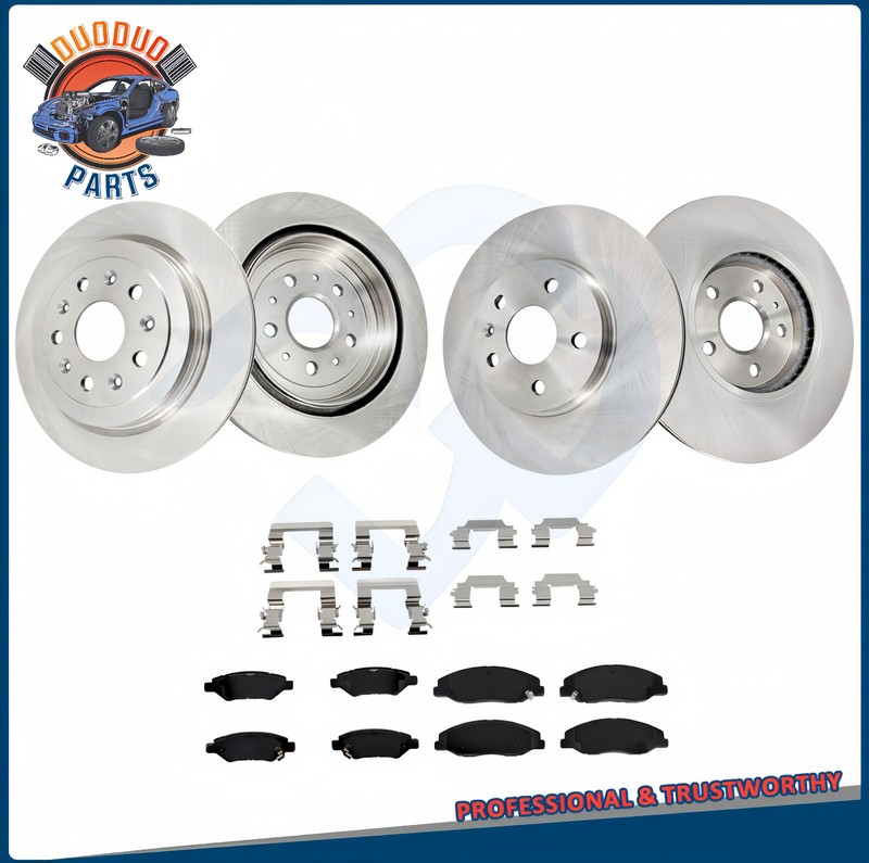 316mm Front 315mm Rear Disc Rotor + Ceramic Brake Pad for 2008-2014 Cadillac CTS