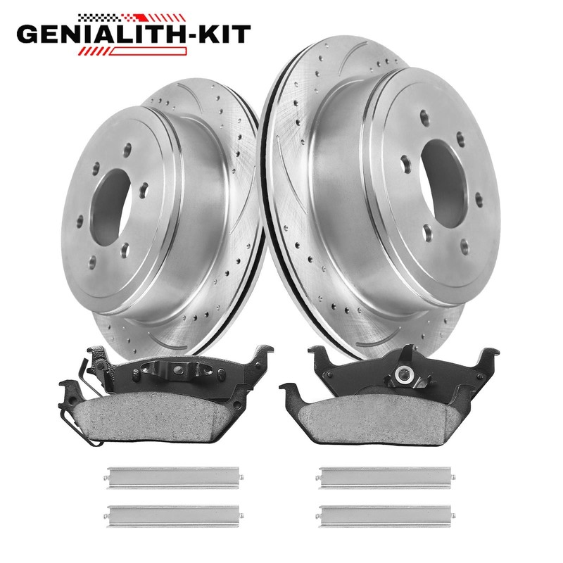 Rear Rotors and Brake Pads Kit for 2004 -2008 2009 2010 2011 Ford F-150 6 Lug