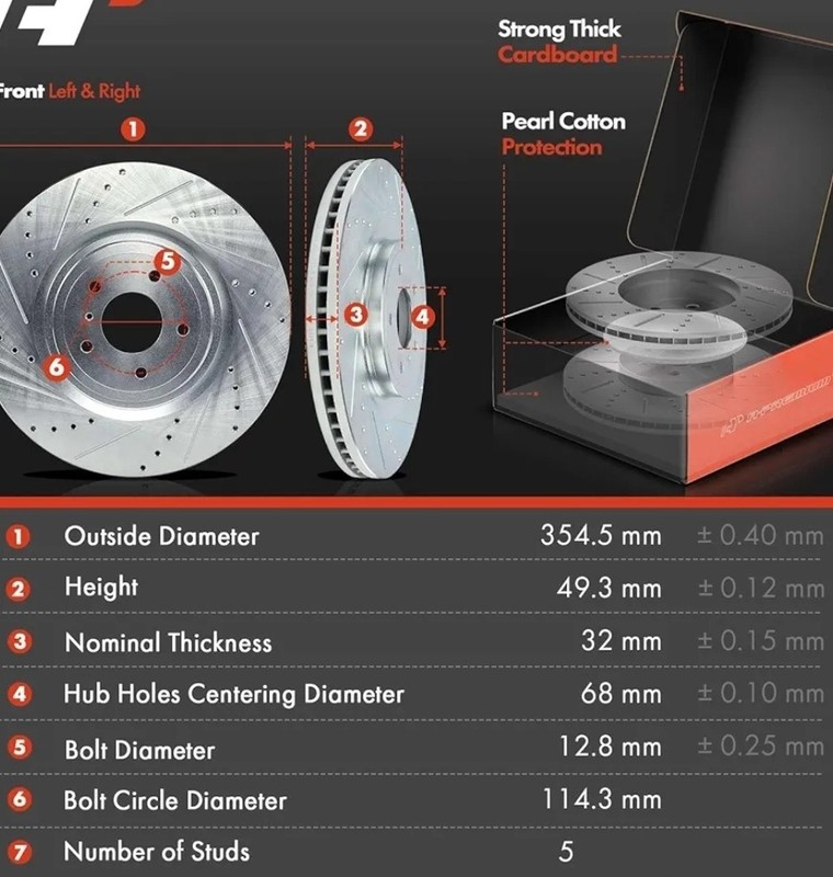 A-Premium Front and Rear Drilled Brake Rotor & Brake Pad - NISSAN/INFINITI gallery