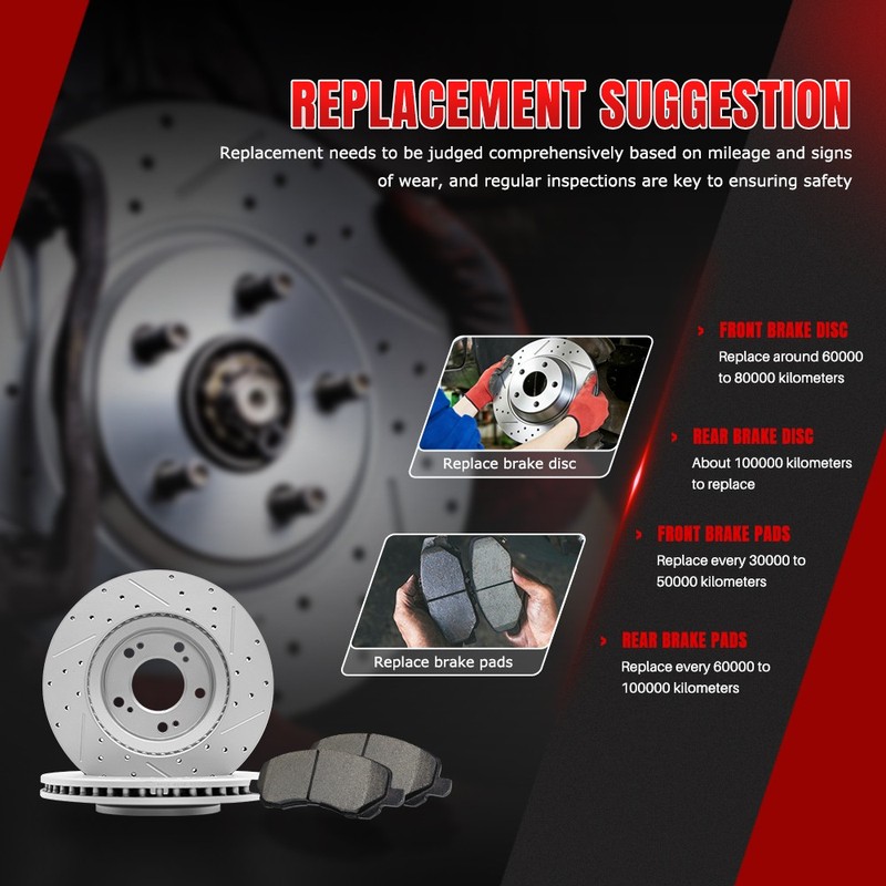 13.78 inch Rear Disc Brake Rotors Ceramic Pads for 2020-2024 2025 Ford Explorer gallery