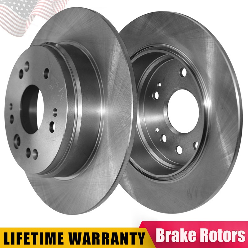 11.1″ Rear Left & Right Disc Brake Rotors for Honda CR-V 2002 2003 2004 L4 2.4L