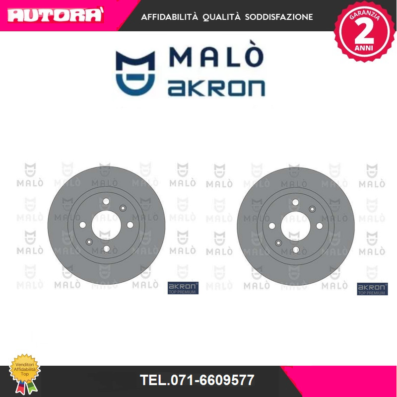 1110380 Pair of front brake disc suitable for Hyundai i10 (BRAND-BAD’).