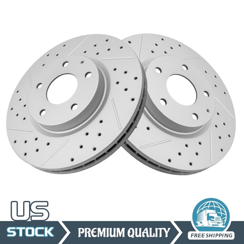 297mm Front Drilled & Slotted Brake Rotors for Mazda 6 CX-5 2013 2014 2015-2017