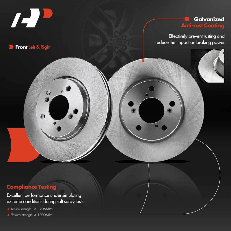 A-Premium Pair Front Brake Rotor & Pads+Brake Caliper for Honda Odyssey 05-10 gallery