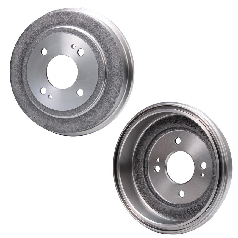REAR Solid Brake Drums + Ceramic Shoes for Honda Civic Accord gallery