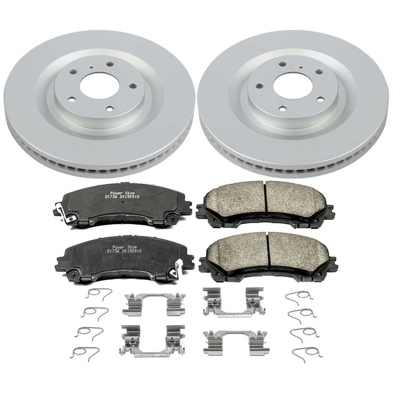 Powerstop Front 2 Wheel 329.8mm Discs & Pads Kit for 2019-24 QX50 2022-25 QX55 gallery