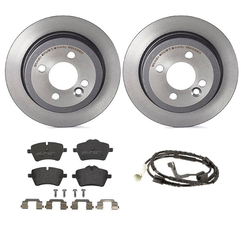 Brembo Rear Brake Kit Low-Met Pads with Sensor Disc Rotors For Mini R55 R56 R57