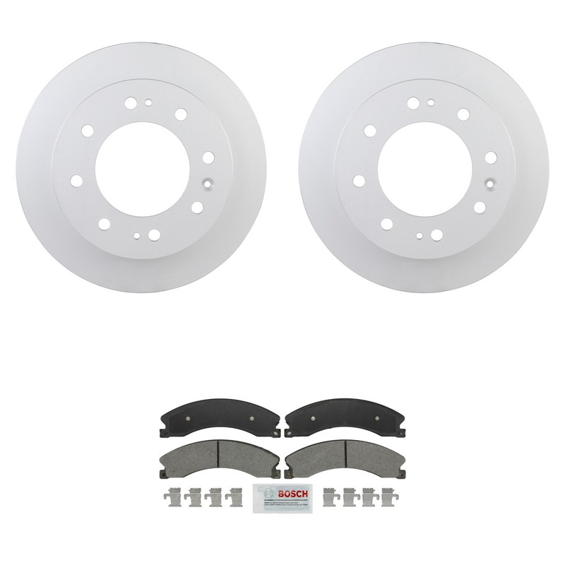 Bosch Front 355mm Rotors Severe Duty Semi-Met Disc Brake Pad Kit For Silverado