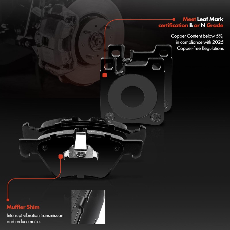 Drilled Brake Rotor & Ceramic Brake Pads for Mercedes-Benz CLK320 Front and Rear gallery