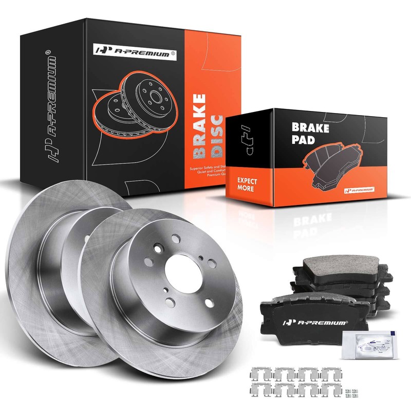 A-Premium Rear Disc Rotor & Ceramic Pads for Toyota Avalon Camry Lexus ES350