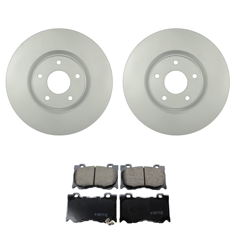 Bosch QuietCast Front Rotors Akebono ProACT Ceramic Disc Brake Pad Kit For G37