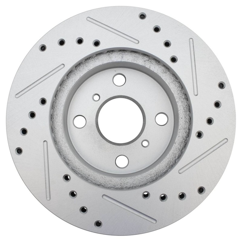 Front Brake Rotors Drilled & Slotted Pair Set For 93-02 Toyota Corolla Prizm gallery