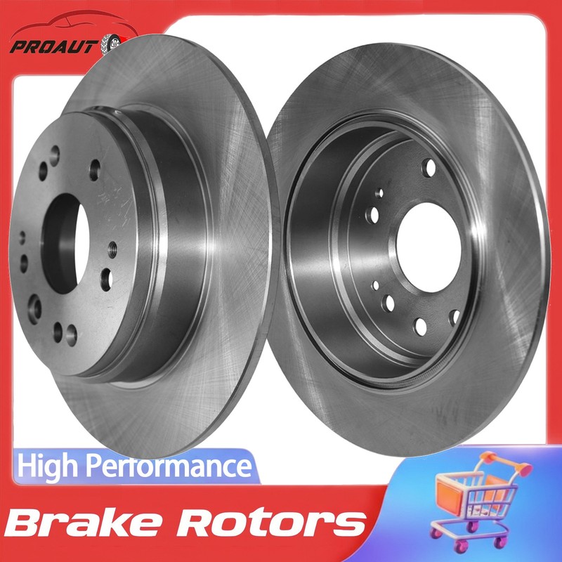 11.1″ Rear Left & Right Disc Brake Rotors for Honda CR-V 2002 2003 2004 L4 2.4L