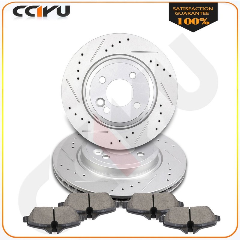 Fits Mini Cooper 2002 2003 2004 2005 Front Drill Slot Brake Rotors Ceramic Pads