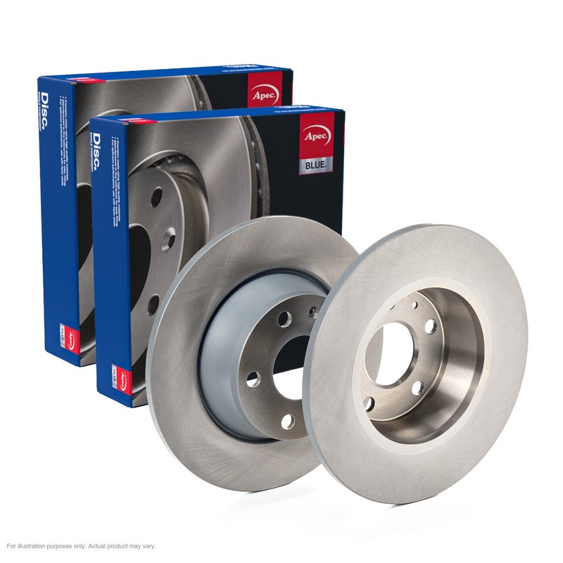 2X APEC Rear Brake Discs for AUDI TT 2006-14 286mm Solid SDK6640
