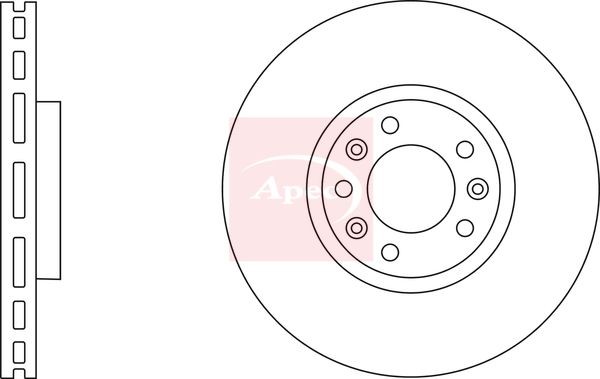 2x APEC Front Brake Discs For FIAT DOBLO MPV (510_, 511_, 36 100kW/136HP/cc
