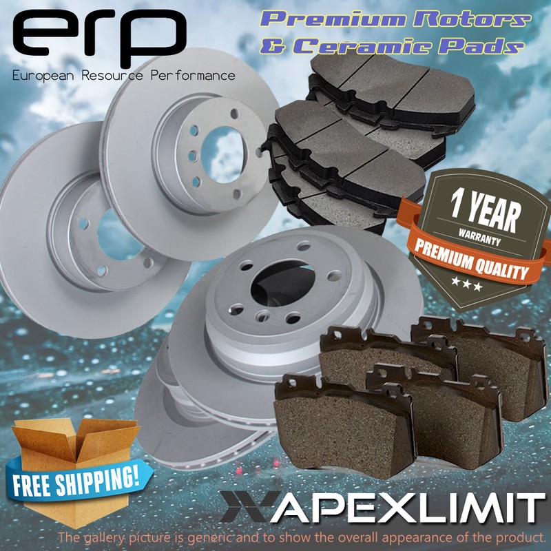 F+R Rotors & Ceramic Pads for 2011-2015 Volvo S60 F/300mm rear solid rotor