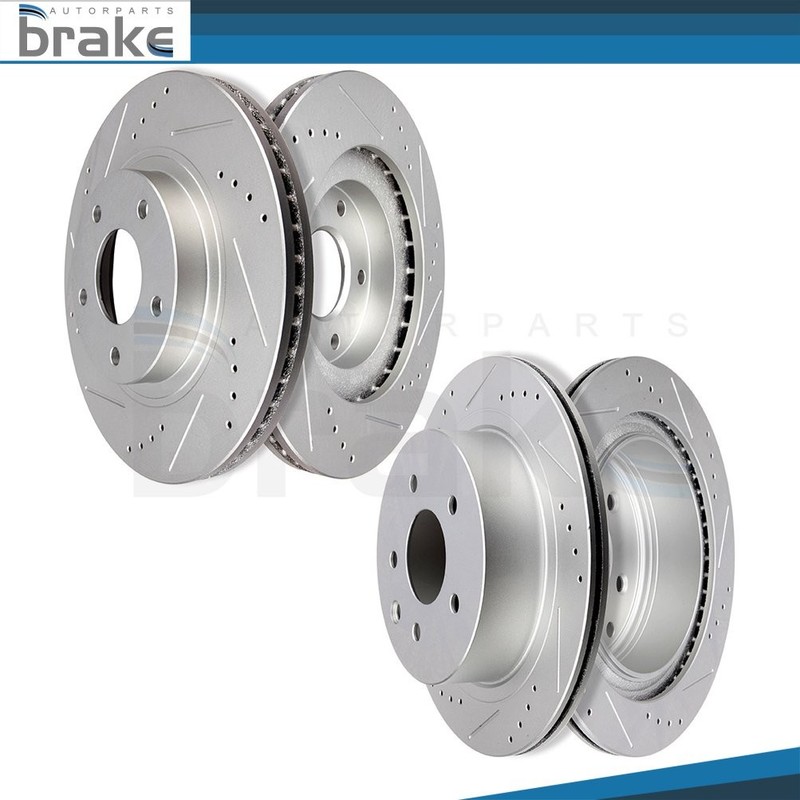 Front 296mm and Rear 292mm Brake Rotors Discs For 2003-2004 2005 G35 350Z 4pcs
