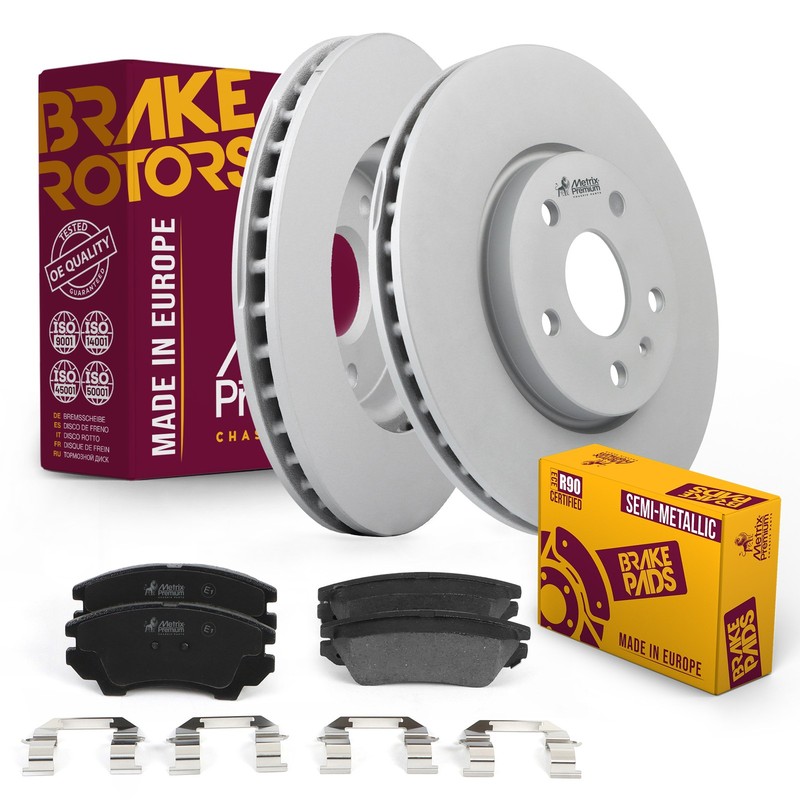 Front Disc Brake Pad Set & Brake Rotor Kit for 2010-2015 Chevy Camaro 12.64 in