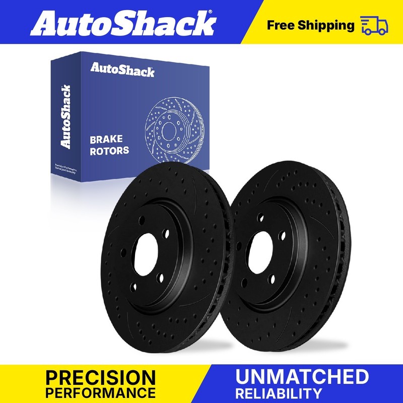 Front Drilled Slotted Brake Rotors Pair for Chevrolet, Malibu 2004-2012