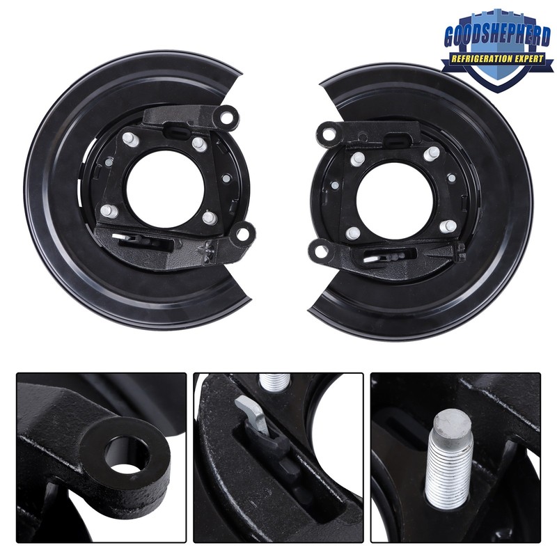 For Ford F-250 F-350 F-450 F-550 2005-2012 Pair Rear LH & RH Brake Dust Shield