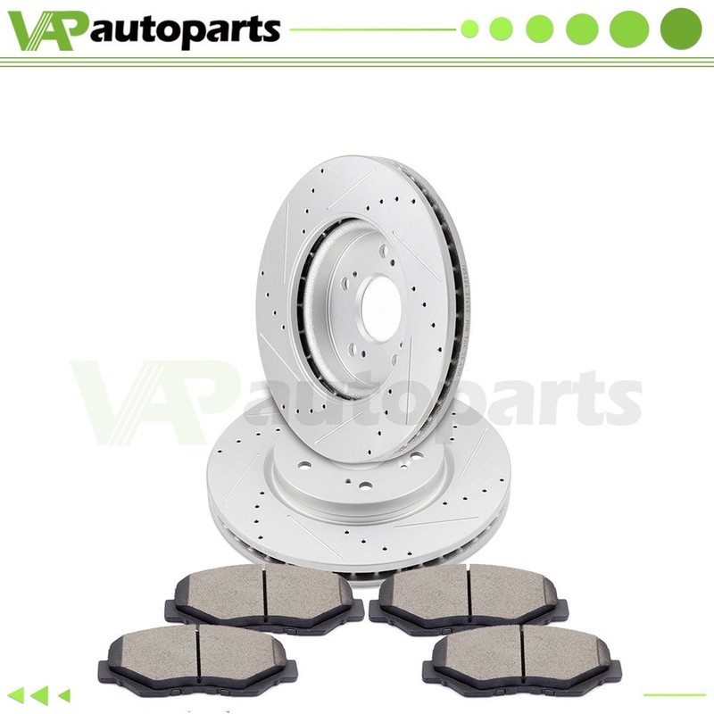Drill Slot Front Brake Pads And Rotors For Honda CR-V EX LX Touring 2.4L 2012-16
