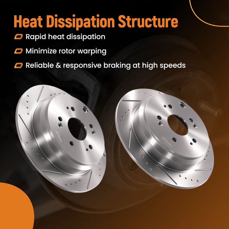 Rear Brake Rotors & Ceramic Pads Set for Honda CR-V 2005-16 Acura RDX 2010-2018 gallery