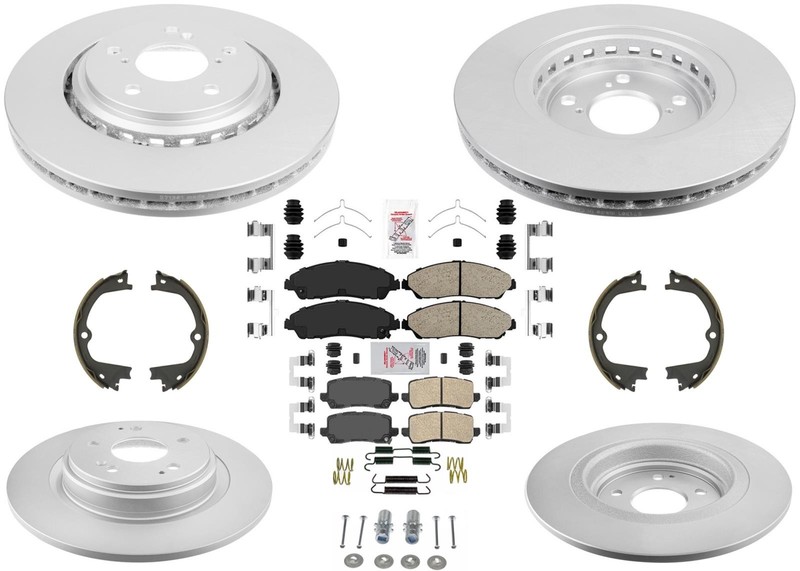 Front & Rear Coated Disc Brake Rotors & Pads fits Acura MDX 3.5L 2017 2019 2020