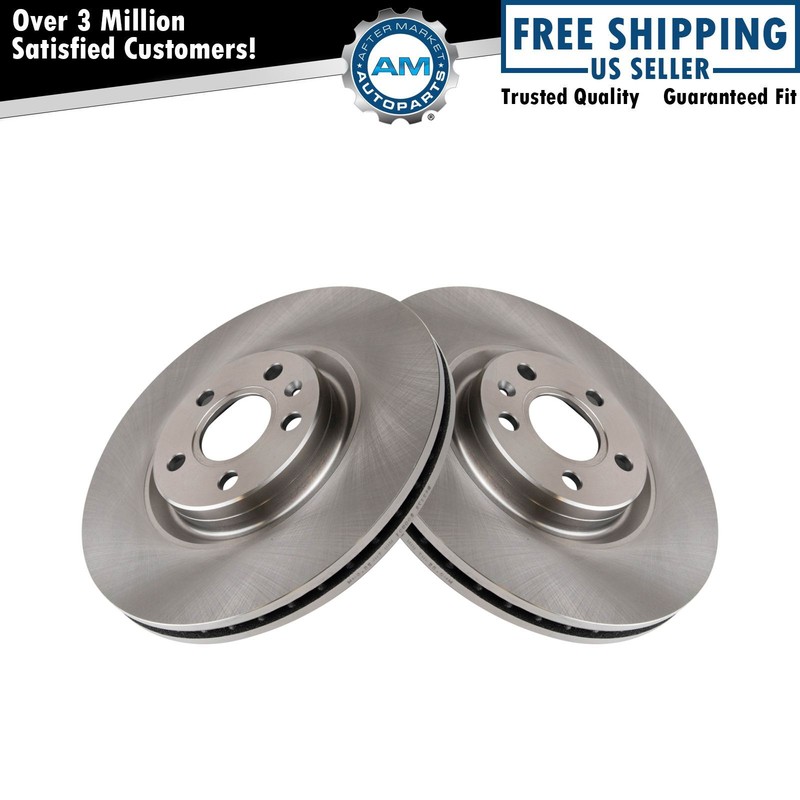 Front Disc Brake Rotor LH RH Kit Pair Set of 2 for Volvo